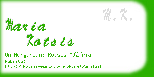 maria kotsis business card